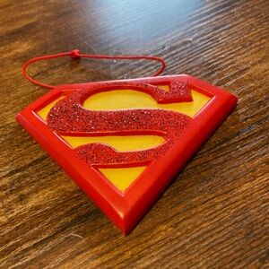 Vintage Superman shield symbol ornament
